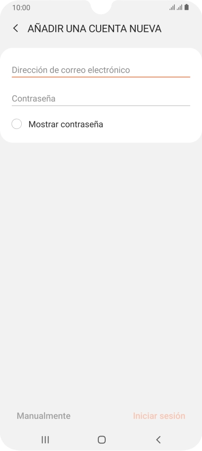 Pulsa Dirección de correo electrónico e introduce tu dirección de correo electrónico.