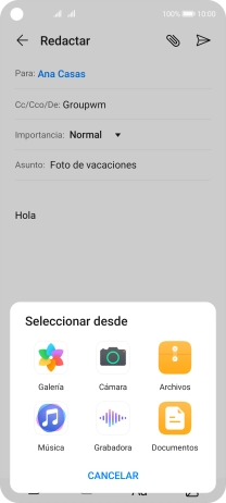 Pulsa Archivos y desplázate a la carpeta deseada.