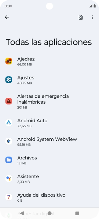 Pulsa la app deseada.