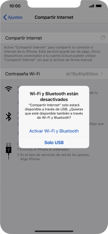 Si el wifi está desactivado, pulsa Activar Wi-Fi y Bluetooth.