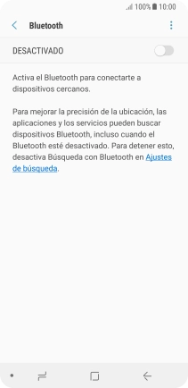 Pulsa el indicador para activar la función.
