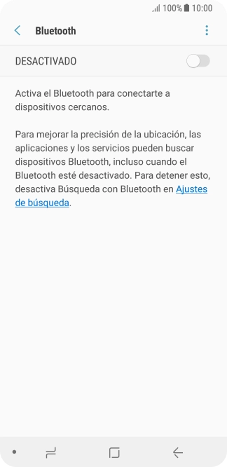 Pulsa el indicador para activar la función.