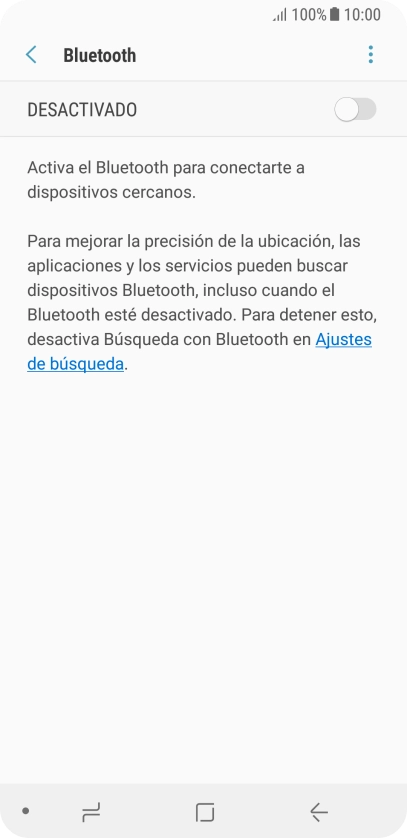 Pulsa el indicador para activar la función.