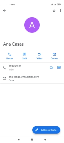 Pulsa el número de teléfono.