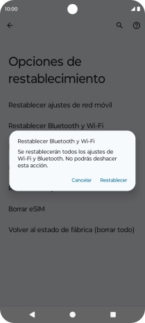 Pulsa Restablecer.