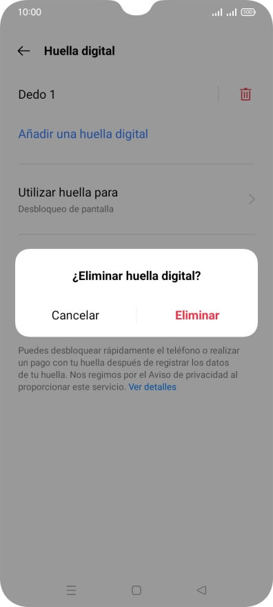 Pulsa Eliminar.
