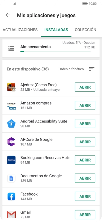 Pulsa la app deseada. Pulsa la app deseada.