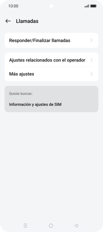 Pulsa Ajustes relacionados con el operador.