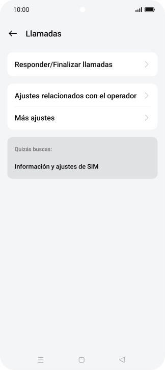 Pulsa Ajustes relacionados con el operador.
