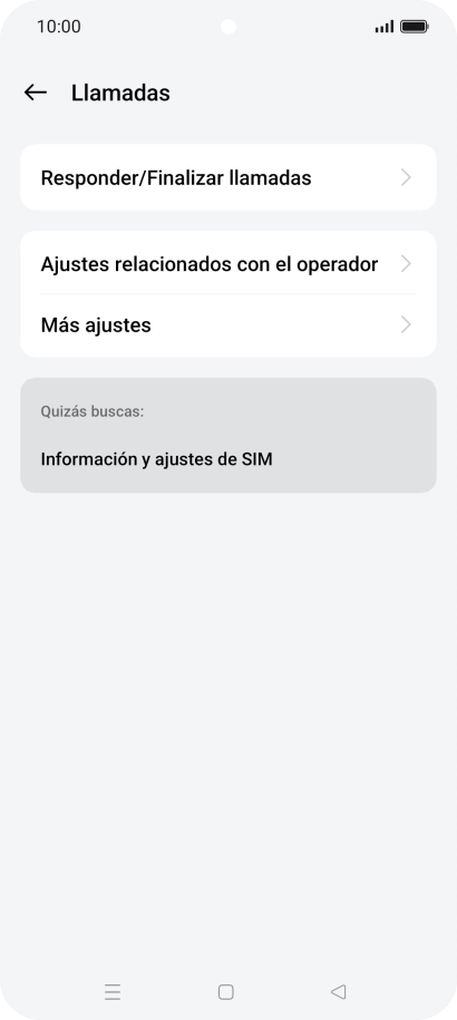 Pulsa Ajustes relacionados con el operador.
