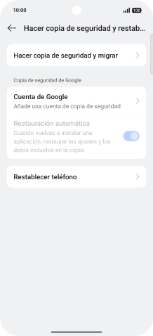 Pulsa Restablecer teléfono.