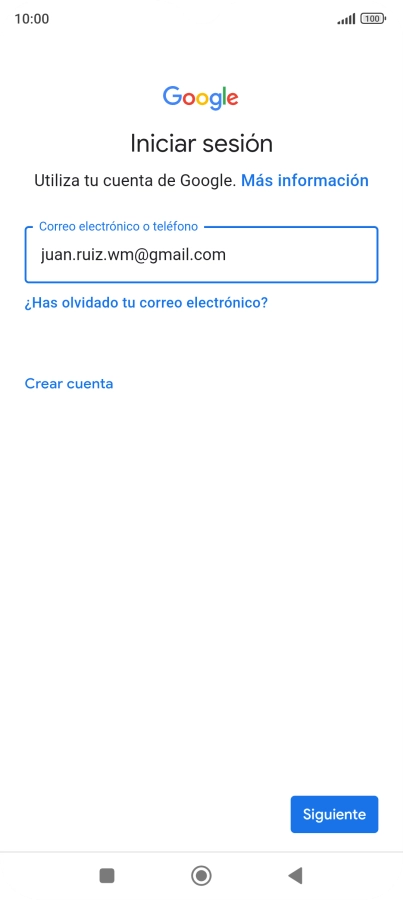Pulsa Siguiente.