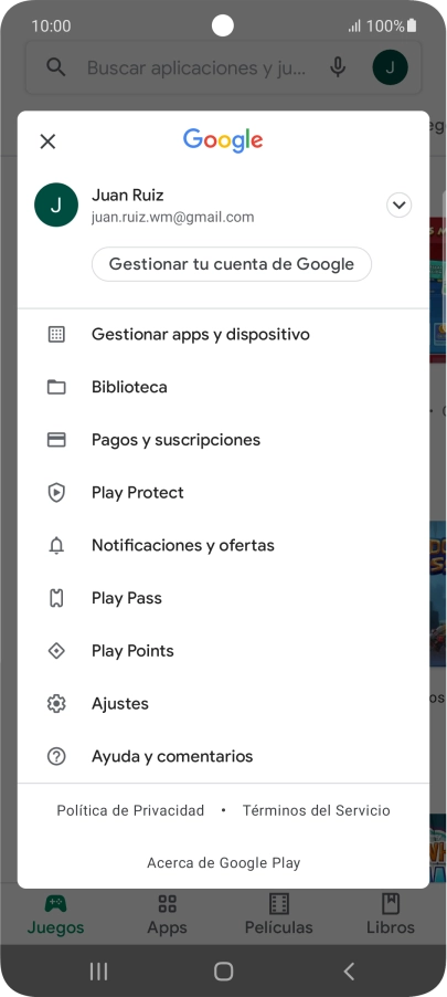 Pulsa Gestionar apps y dispositivo.
