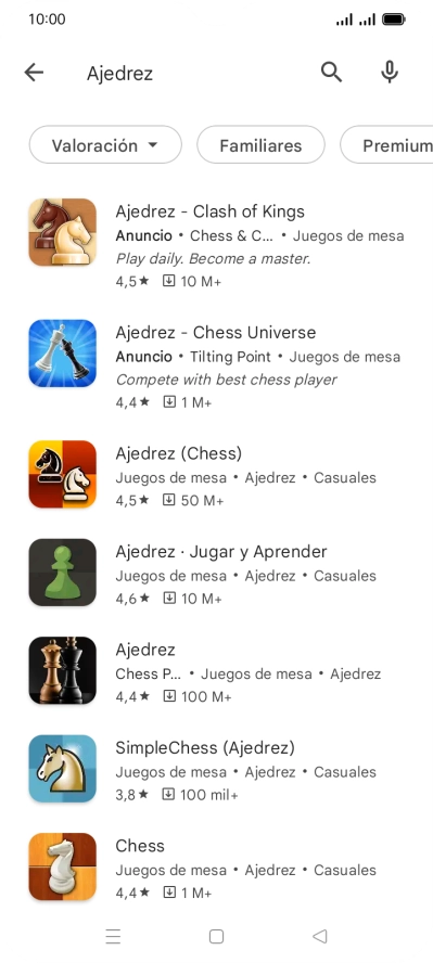 Pulsa la app deseada.
