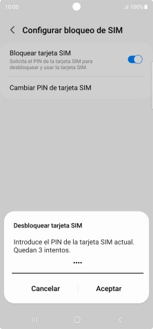 Introduce tu código PIN y pulsa Aceptar.