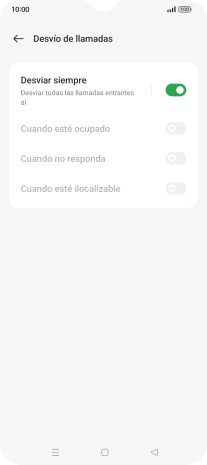 Pulsa el indicador  junto al tipo de desvío deseado.