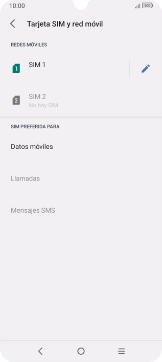 Pulsa el nombre de la tarjeta SIM.