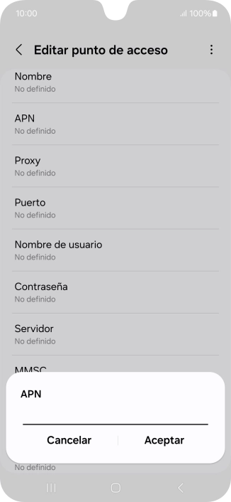 Introduce airtelwap.es y pulsa Aceptar.