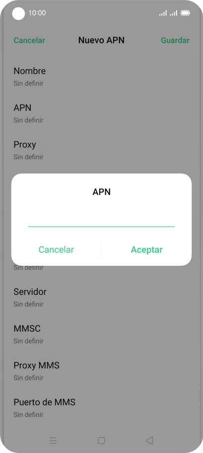 Introduce airtelwap.es y pulsa Aceptar.