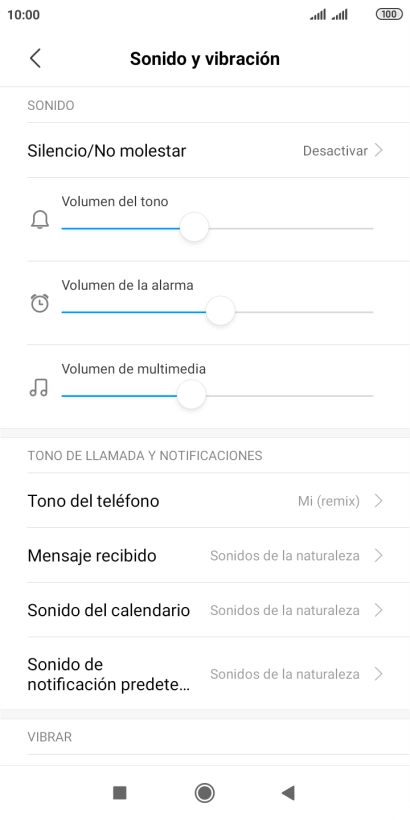 Pulsa Tono del teléfono.