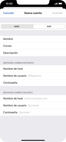 Pulsa Nombre de usuario e introduce el nombre de usuario de tu cuenta de correo electrónico.