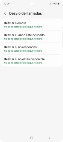 Pulsa el tipo de desvío deseado.