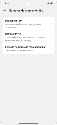 Pulsa Desactivar FDN.