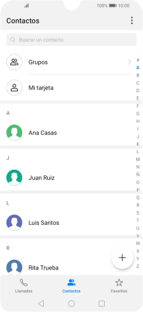 Pulsa el contacto deseado.