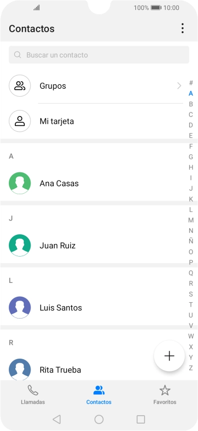 Pulsa el contacto deseado.