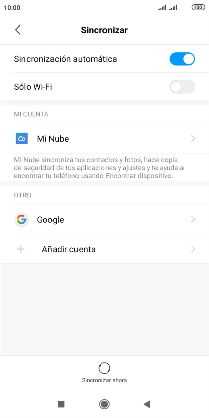 Pulsa Añadir cuenta.