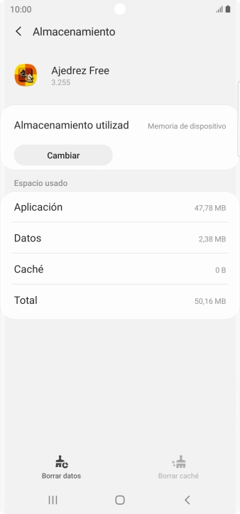 Pulsa la tecla de inicio para terminar y regresar a la pantalla de inicio.