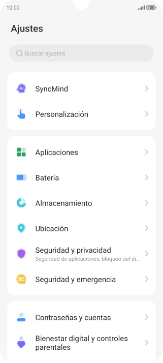 Pulsa Contraseñas y cuentas.