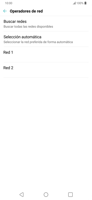 Pulsa la red deseada.