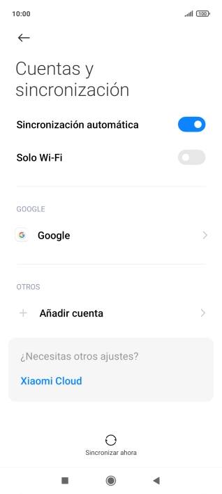 Pulsa Añadir cuenta.