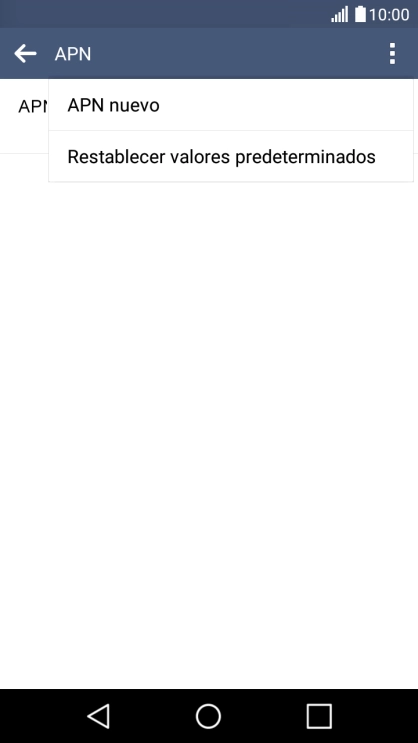 Pulsa APN nuevo.
