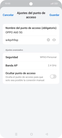Pulsa en el campo de la contraseña e introduce una contraseña.