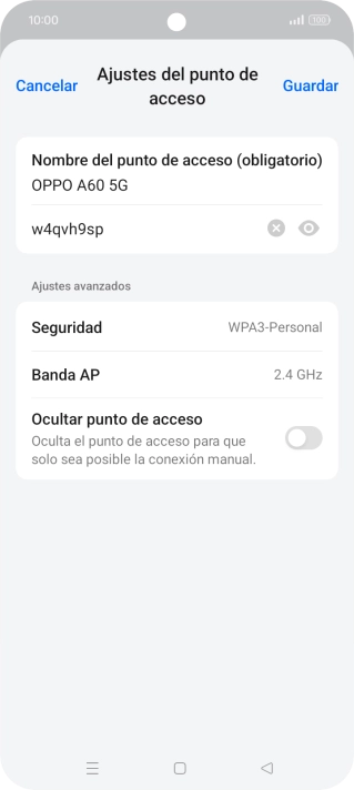 Pulsa en el campo de la contraseña e introduce una contraseña.