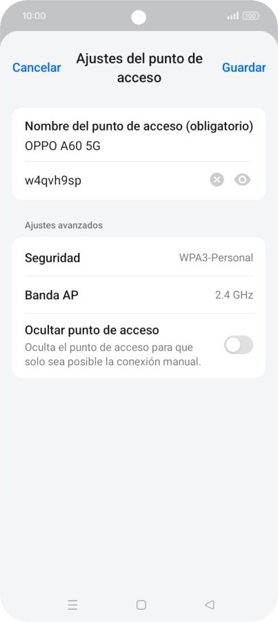 Pulsa en el campo de la contraseña e introduce una contraseña.