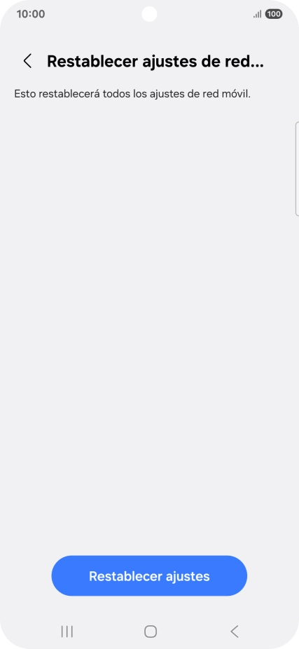 Pulsa Restablecer ajustes.