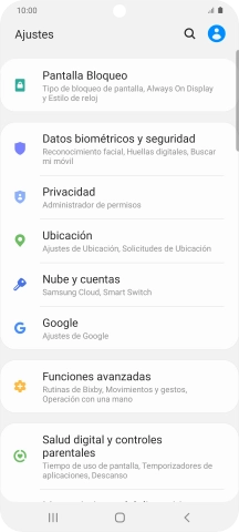 Pulsa Nube y cuentas.