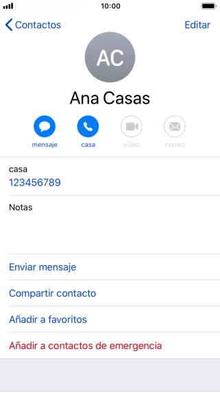 Pulsa la tecla de inicio para terminar y regresar a la pantalla de inicio.