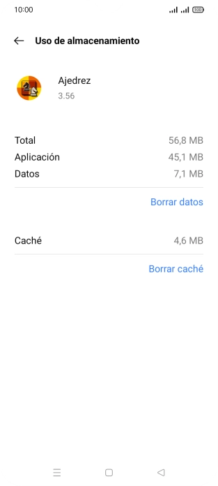 Pulsa Borrar caché.