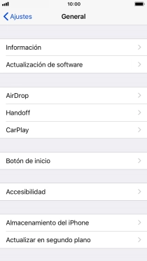 Pulsa Actualización de software. Si hay una versión de software nueva disponible, aparecerá ahora en la pantalla. Sigue las indicaciones de la pantalla para actualizar el software del teléfono.