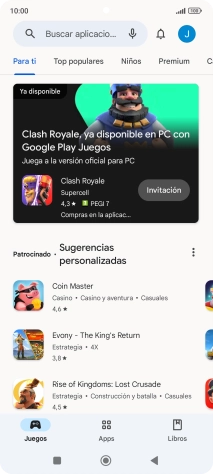 Pulsa en el campo de búsqueda.