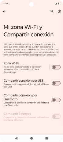 Pulsa Zona Wi-Fi.