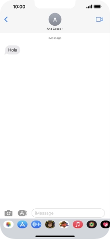 Desliza el dedo hacia arriba desde la parte inferior de la pantalla para terminar y volver a la pantalla de inicio.