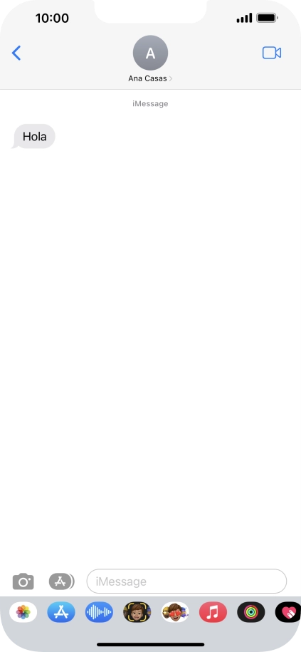 Desliza el dedo hacia arriba desde la parte inferior de la pantalla para terminar y volver a la pantalla de inicio.