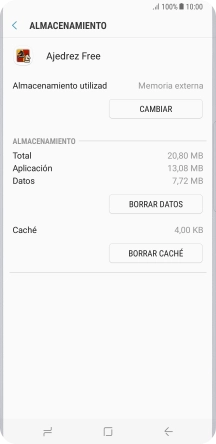 Pulsa la tecla de inicio para terminar y regresar a la pantalla de inicio.