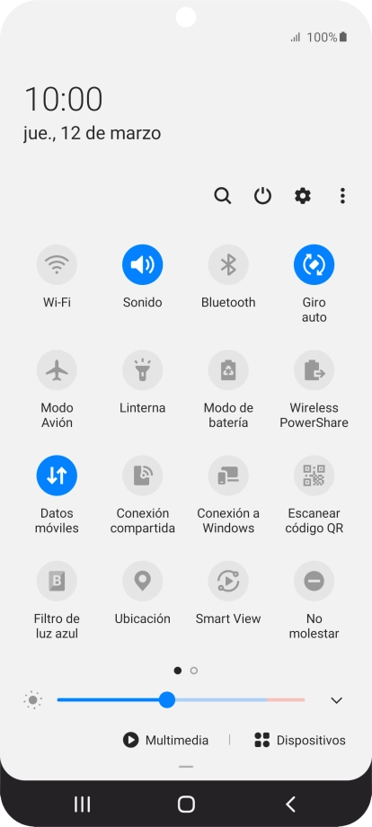 Pulsa el icono de ajustes.