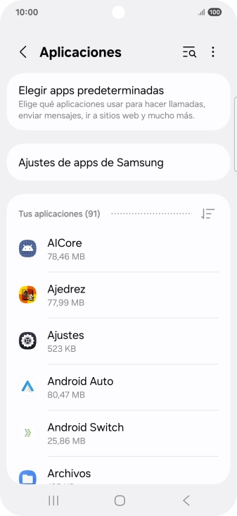 Pulsa la app deseada.